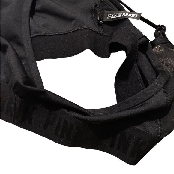 Pink Victoria Secret Black Athletic Sport Bra - Picture 5 of 5